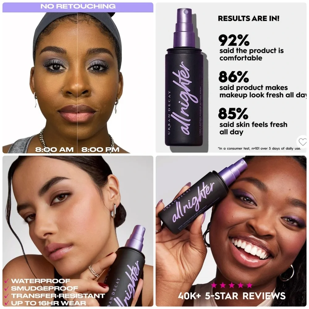 NEW Urban Decay All Nighter Setting Spray Full Size